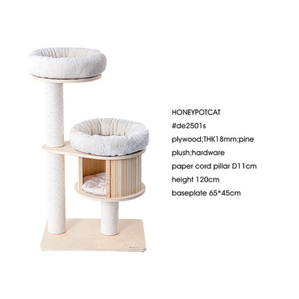 HONEYPOTCAT Classic Solid Wood Perch - 118.5cm.