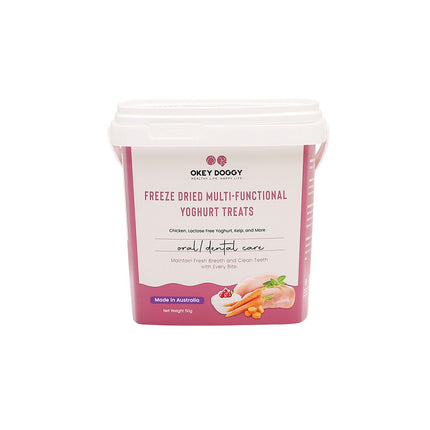 OKEY DOGGY Freeze Dried Oral & Dental Care Multifunctional Yoghurt Pet Treats 50g.