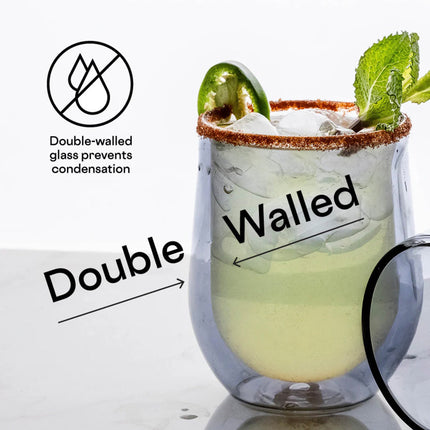 Corkcicle Glass Stemless - Double Pack - Clear.