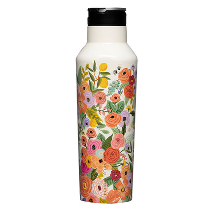 Corkcicle Sport Canteen - 600ml Rifle Paper - Garden Party Cream.