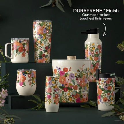 Corkcicle Stemless Flute - 207ml Rifle Paper - Garden Party Cream.