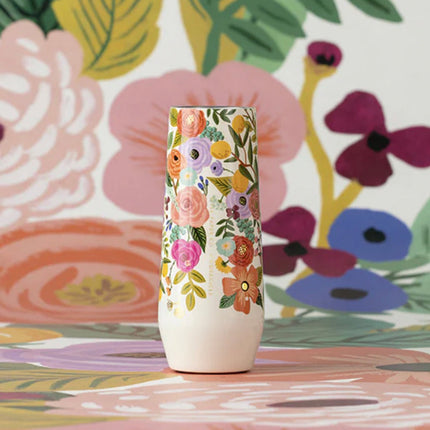 Corkcicle Stemless Flute - 207ml Rifle Paper - Garden Party Cream.