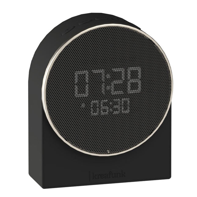 Kreafunk Ivy Alarm Clock W/ Bluetooth Speaker - Black.