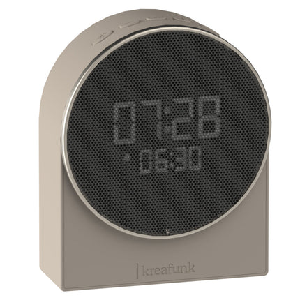 Kreafunk Ivy Alarm Clock W/ Bluetooth Speaker - Ivory Sand.