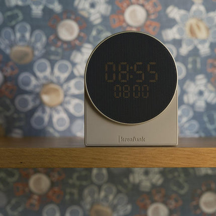 Kreafunk Ivy Alarm Clock W/ Bluetooth Speaker - Ivory Sand.