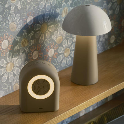 Kreafunk Ivy Alarm Clock W/ Bluetooth Speaker - Ivory Sand.