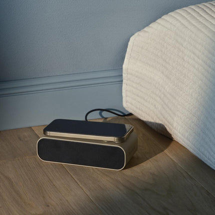 Kreafunk Wakie Alarm Clock Qi Charger + Bluetooth - Ivory Sand.