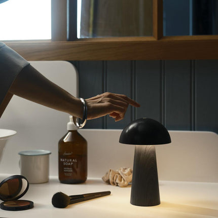 Kreafunk Bello Lamp, Portable And Rechargeable - Black Wood.