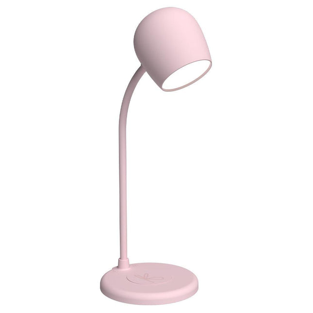 Kreafunk Ellie Lamp W/ Qi Charger And Bluetooth Speaker - Dusty Rose.