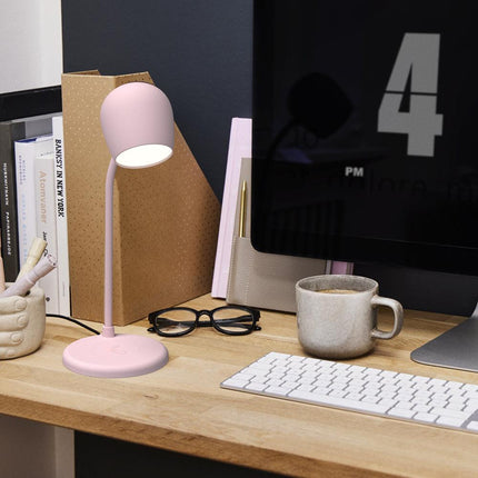 Kreafunk Ellie Lamp W/ Qi Charger And Bluetooth Speaker - Dusty Rose.