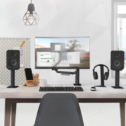 Kanto H1 Universal Desktop Headphone Stand, Black.