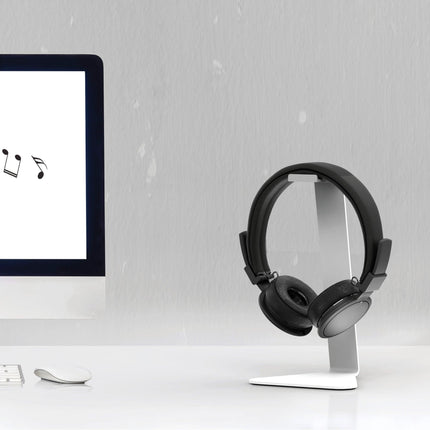 Kanto H1W Universal Desktop Headphone Stand, White.