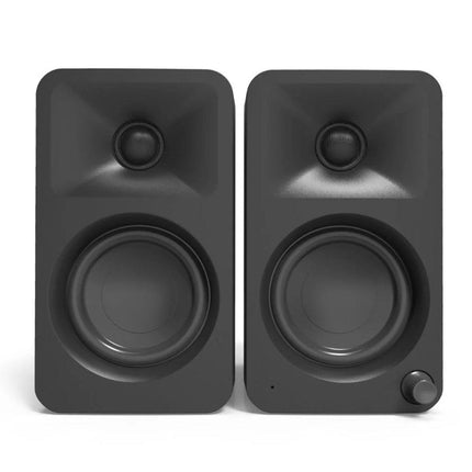 Kanto OBI3 Turntable - Matte Black with Kanto ORA 100W Powered Speakers - Black Bundle.