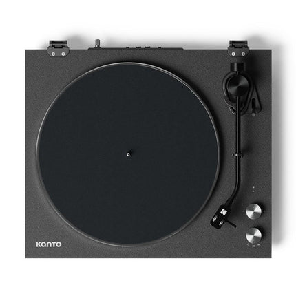 Kanto OBI3 Turntable with Bluetooth 5.3, Preamp, and Pitch Control - Matte Black.