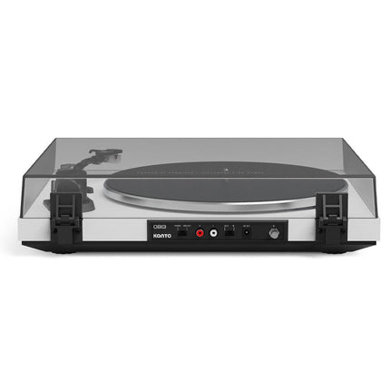 Kanto OBI3 Turntable with Bluetooth 5.3, Preamp, and Pitch Control - Matte White.