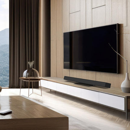 Kanto S10 Low-Profile Angled Sound Bar and Center Channel Speaker Stand for Home Theater.