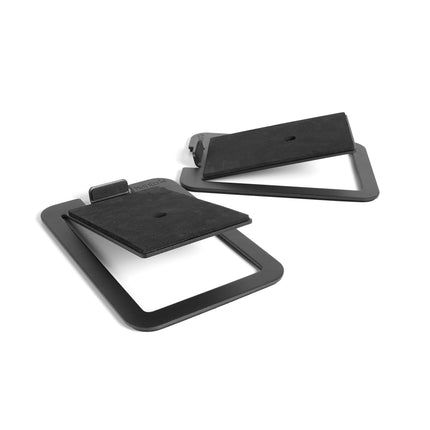 Kanto S4 Angled Desktop Speaker Stands for Midsize Speakers - Pair, Black.