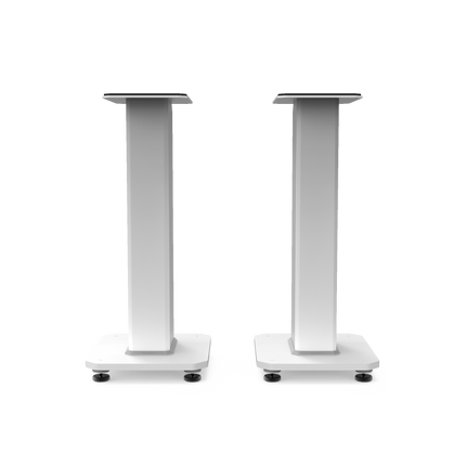 Kanto SX22W 22" Tall Fillable Speaker Stands with Isolation Feet - Pair, White.