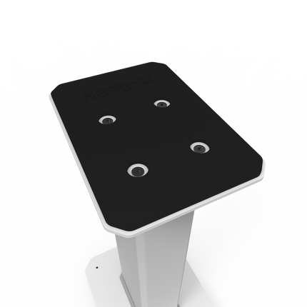 Kanto SX22W 22" Tall Fillable Speaker Stands with Isolation Feet - Pair, White.