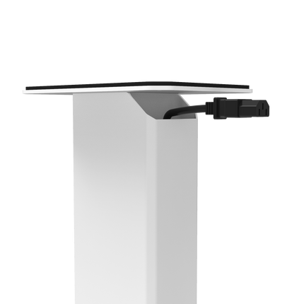Kanto SX22W 22" Tall Fillable Speaker Stands with Isolation Feet - Pair, White.