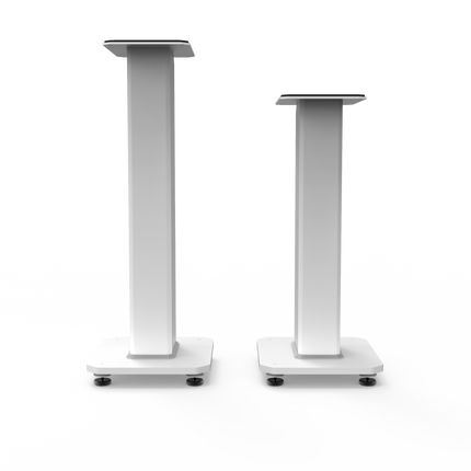Kanto SX22W 22" Tall Fillable Speaker Stands with Isolation Feet - Pair, White.