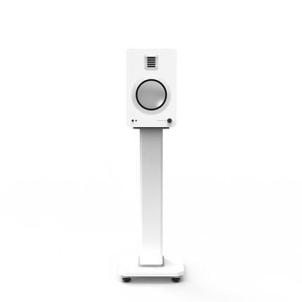 Kanto SX22W 22" Tall Fillable Speaker Stands with Isolation Feet - Pair, White.