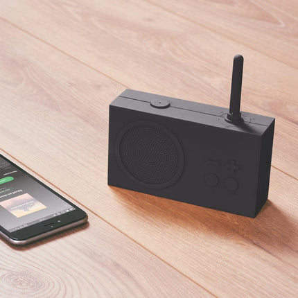 Lexon Thykho 3 Fm Radio & Bluetooth Speaker - Black.