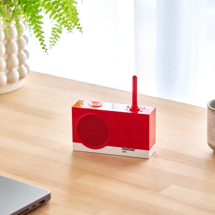 Lexon Thykho 3 Fm Radio & Bluetooth Speaker PANTONE -2035 Red.