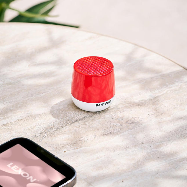 Lexon Mino+ Mini Bluetooth Speaker PANTONE - 2035 Red.
