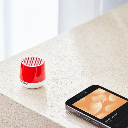 Lexon Mino+ Mini Bluetooth Speaker PANTONE - 2035 Red.