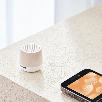 Lexon Mino+ Mini Bluetooth Speaker PANTONE - Sand.