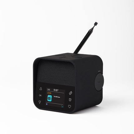 Lexon Oslo Dab & Fm Alarm Clock Radio / Bluetooth Speaker / Wireless Charger - Black.