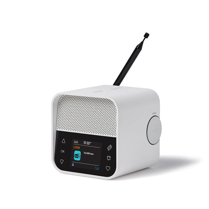 Lexon Oslo Dab & Fm Alarm Clock Radio / Bluetooth Speaker / Wireless Charger - White.