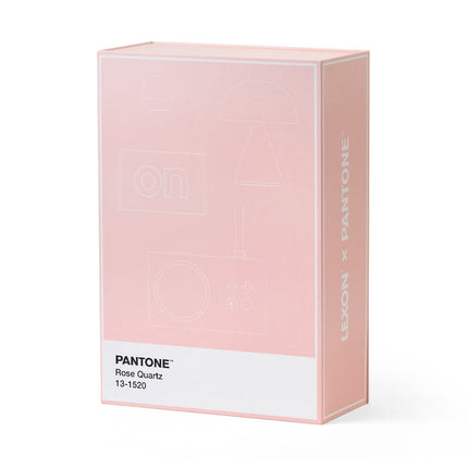 Lexon GIFT Set PANTONE - Includes Mino+ Mini Speaker, Flip Classic Clock, Mina M Lamp, Thykho 3  Speaker - Rose Pink.