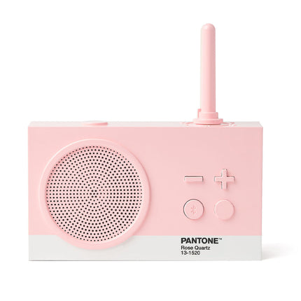 Lexon GIFT Set PANTONE - Includes Mino+ Mini Speaker, Flip Classic Clock, Mina M Lamp, Thykho 3  Speaker - Rose Pink.
