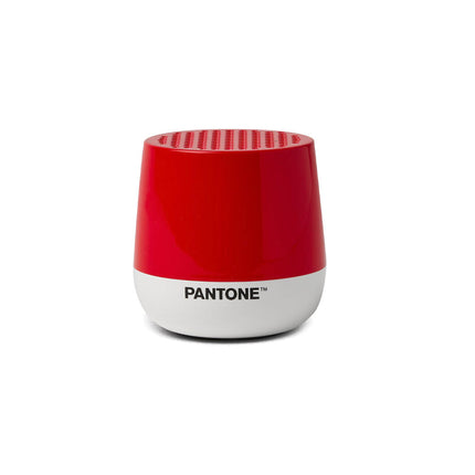 Lexon GIFT Set PANTONE - Includes Mino+ Mini Speaker, Flip Classic Clock, Mina M Lamp, Thykho 3  Speaker - 2035 Red.