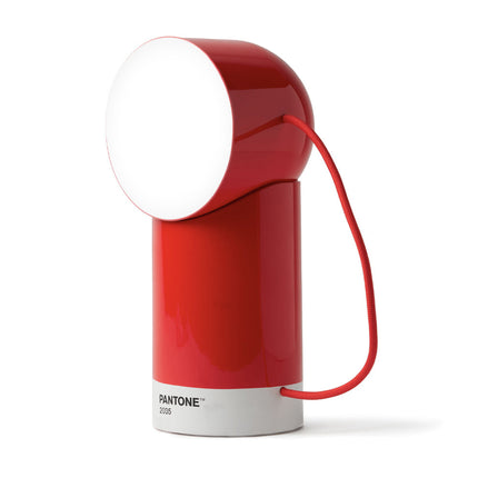 Lexon Orbe Portable Led Lamp With Moving Head PANTONE - 2035 Red.