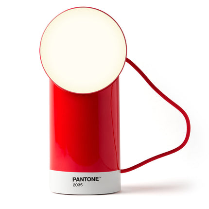 Lexon Orbe Portable Led Lamp With Moving Head PANTONE - 2035 Red.