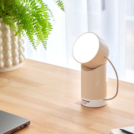Lexon Orbe Portable Led Lamp With Moving Head PANTONE - Sand.