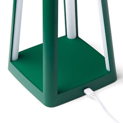 Lexon Lantern Portable Lamp With Built-In Wireless Charger - Green.