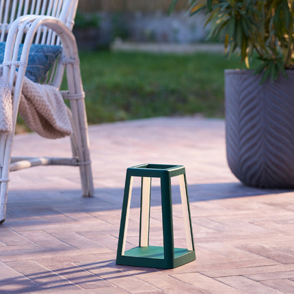 Lexon Lantern Portable Lamp With Built-In Wireless Charger - Green.