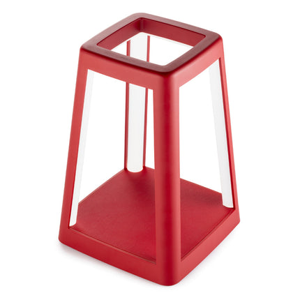 Lexon Lantern Portable Lamp With Built-In Wireless Charger - Red.
