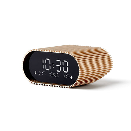 Lexon Ray Clock Lcd Alarm Clock With Temperature / Humidity Display - Gold.
