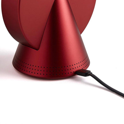 Lexon Conic Radio Alarm Clock With Fm & Built-In Bluetooth Speaker - Red.