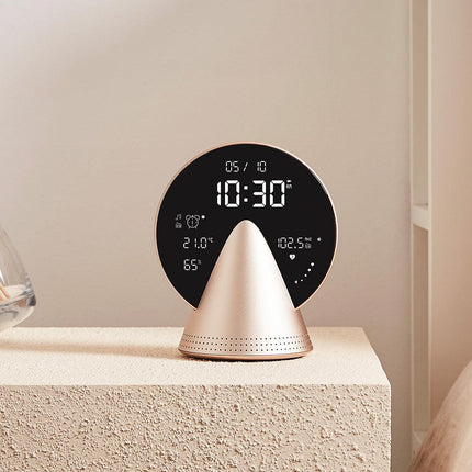 Lexon Conic Radio Alarm Clock With Fm & Built-In Bluetooth Speaker - Gold.