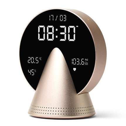 Lexon Conic Radio Alarm Clock With Fm & Built-In Bluetooth Speaker - Gold.