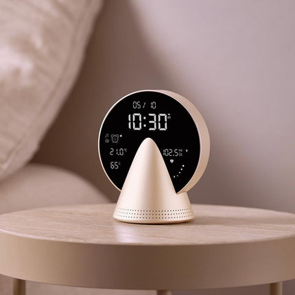 Lexon Conic Radio Alarm Clock With Fm & Built-In Bluetooth Speaker - Gold.