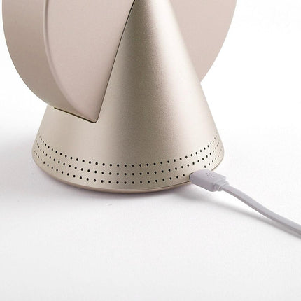 Lexon Conic Radio Alarm Clock With Fm & Built-In Bluetooth Speaker - Gold.