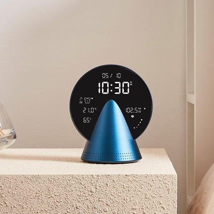 Lexon Conic Radio Alarm Clock With Fm & Built-In Bluetooth Speaker - Blue.
