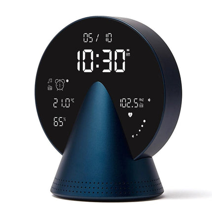 Lexon Conic Radio Alarm Clock With Fm & Built-In Bluetooth Speaker - Blue.